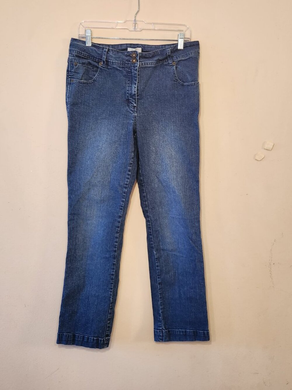 Christopher & Banks Stretch straight leg blue jeans size 10